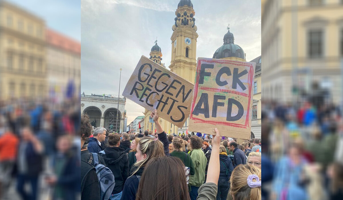 Demonstration Gegen Rechts In München Und Region